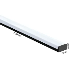 Mundotec 35 Watt LED Unterbaulampe Modernin Schwarz Linear|119 x 6 x 3,6 cm (LxBxH)|CCT|3720 Lumen