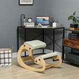 Kniestuhl, Ergonomischer Holzsitz Mit Wippfunktion, Verstellbarer Kniestuhl Fürs Homeoffice