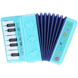 QUARKZMAN Accordion 13 Tasten Klavier Akkordeon Mini Musikinstrument Geschenke für Erwachsene Anfänger Bildung, Blau