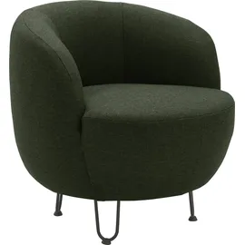 Home Affaire Sessel HOME AFFAIRE "Anjuli Lieferzeit nur 2 Wochen", grün, B:72cm H:72cm T:76cm, 100% Polyester, Sessel, Sessel, Runde Form, perfektes Einzelstück, Flausch oder Feinstruktur