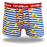 Unabux BLACK WHITE RABBIT Boxershorts blau/gelb/weiß M 2er Pack