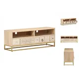 vidaXL TV-Schrank 110x30x40 cm Massivholz Mango und Eisen