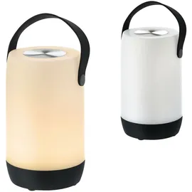 Cepewa LED Leuchte Touchfunktion H19cm weiß Outdoor IP44 H19cm Henkellampe Gartenlampe