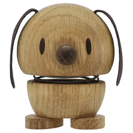 Hoptimist Tier, Hund, Holzdeko, Wackelfigur & Glücksbringer aus Holz, Skandinavisch, Deko Wohnzimmer, Büro & Schreibtisch, Tolle Kleine Geschenke, 5,5 x 5,9 x 7,3 cm, Small, Oak