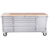 Ondis24 Werkstattwagen, BxHxT: 198 x 95 x 49 cm, Metall & silberfarben