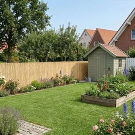 casa.pro Schilfzaun 150 x 300 cm Beige