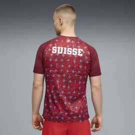 Puma Schweiz Aufwärmtrikot 2024 rot/weiß Herren Gr. M