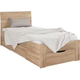 Rauch Kinderbett FLEXX 95 x 209 cm Holz lackiert braun beige
