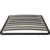 Lattenrost 90 x 190 cm - 15 Latten - 3 Zonen mit verstärkter Lendenstütze - Ohne Füße - Schwarz - CERRISI by YSMÉE