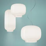 Foscarini Chouchin 2 2-flg. 43 cm rund grün/weiß Glas dimmbar