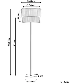 Beliani Stehlampe, PERISTERI