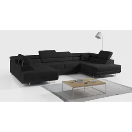 MKS Wohnlandschaft Velvet 2-Sitzer Schwarz