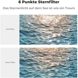 luxuskollektion 72mm Sternfilter Set 4/6/8 Punkte für effektvolle