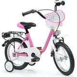 Bachtenkirch Kinderfahrrad 14 Zoll matt Pink Mädchen Kinderrad Fahrrad ab 3 Jahre