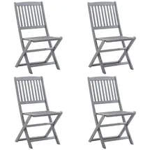 vidaXL Gartenstuhl 48,5 x 57 x 91 cm akazie/grau 4 St. klappbar 46336