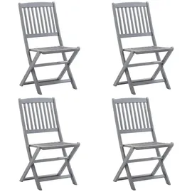 vidaXL Gartenstuhl 48,5 x 57 x 91 cm akazie/grau 4 St. klappbar 46336