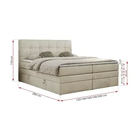 MKS Luka King 120 x 200 cm H3 Beige
