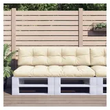 vidaXL Palettenkissen 2-tlg. 60 x 40 x 20 cm creme