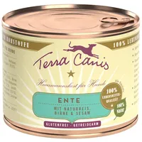 Terra Canis Classic 200g Dose Hundenassfutter 12 x 200 Gramm Ente mit Naturreis, roter Bete, Birne & Sesam