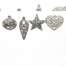 Kaemingk Baumhänger Baumschmuck Christbaumschmuck Silber Weihnachtskugeln
