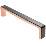 livingpoint24 Möbelgriff Möbelgriff BA 160mm, Küchengriff Kupfer & Schwarz, BiColor Türgriff (18) schwarz