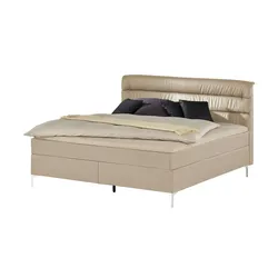 Boxspringbett  Lina , beige , Maße (cm): B: 188 H: 122