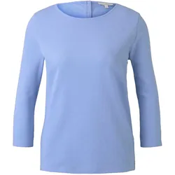 Tom Tailor Denim Damen 3/4 Arm Basic Shirt Fresh Blau S