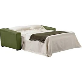Egoitaliano Schlafsofa EGOITALIANO "Cabiria, Design und super Sitz- und Liegekomfort", grün (kiwi), B:226cm H:97cm T:103cm, Sofas, Schlafsofa, Sofa inkl. Schlaffunktion, Kopfteile verstellbar, mit Metallfüßen
