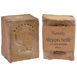 Tumelo Feste Duschseife 2x Original Aleppo Seife 200g, Naturseife 95% Olivenöl 5% Lorbeeröl, 95-tlg.