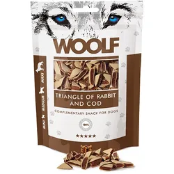 WOOLF Rabbit And Cod Triangle 100g Dreiecke mit Lamm und Kabeljau