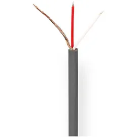 Nedis Mikrofonkabel | 2 x 0.12 mm2 Kupfer 100.0 m rund PVC Dunkelgrau Rolle (100 m), Audiokabel