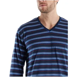 Götzburg Pyjama Schlafanzug lang Blau XL