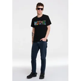 LOGOSHIRT T-Shirt "Marvel Comic Colour Logo", Herren, Gr. M, schwarz, 100% Baumwolle, bedruckt, normal, Rundhals, Shirts T-Shirt, mit coolem Print