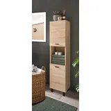 WELLTIME Hochschrank Tampa 30 x 29 x 125 cm Braun