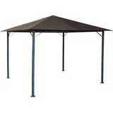 QUICK STAR Metall Garten Pavillon Nizza 3x3m Antik Partyzelt Taupe/Beigegrau RAL 7006