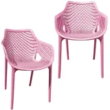 Trisens Gartensessel 46 x 44 x 82 cm rosa 2 St. 12204