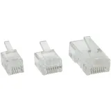 InLine Modularstecker, 6P6C RJ12 zum Crimpen auf Flachkabel
