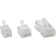 InLine Modularstecker, 6P6C RJ12 zum Crimpen auf Flachkabel
