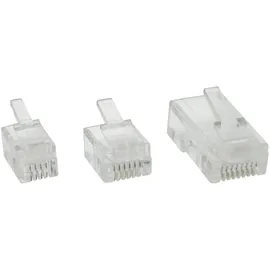 InLine Modularstecker, 6P6C RJ12 zum Crimpen auf Flachkabel