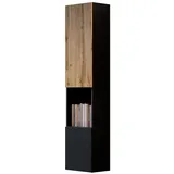 Mirjan24 Vitrine Cholon 40 x 30 x 180 cm Schwarz