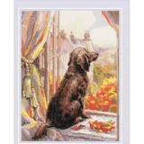 Riolis Kreuzstich Stickpackung Lass uns spazieren gehen, Zählmuster, 18x24cm