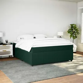 vidaXL Boxspringbett 180 x 200 cm Dunkelgrün