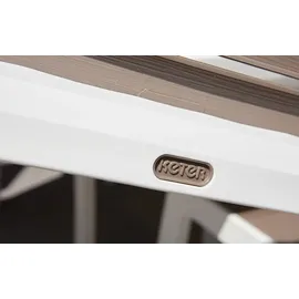 KETER - Tisch aus Polypropylen 160x90x75 weiß/cappuccino