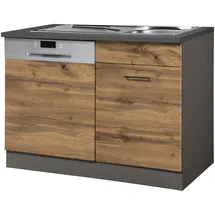 kochstation Spülenschrank KS-Trier 110 x 60 x 85 cm Grau