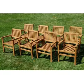 aleos Teak Set 9-tlg. Braun