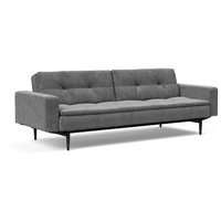 INNOVATION LIVING Schlafsofa mit Armlehnen Dublexo Styletto schwarz Stoff Grau Charcoal