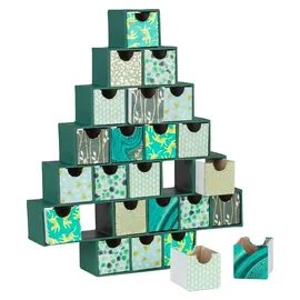 Décopatch Adventskalender Tannenbaumform 5x30x35 cm HD095C