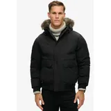 Superdry Everest Faux Fur Bomberjacke schwarz L