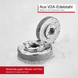 SOTech Rändelmutter M4 Edelstahl 4 Stück