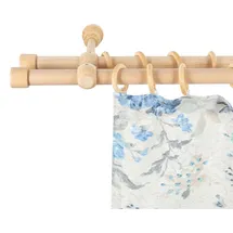 SN DECO GROUP Cafiro, Holz, verschiedene Längen und Farben, Komplettset mit Ringen, Farbe Natur 200cm